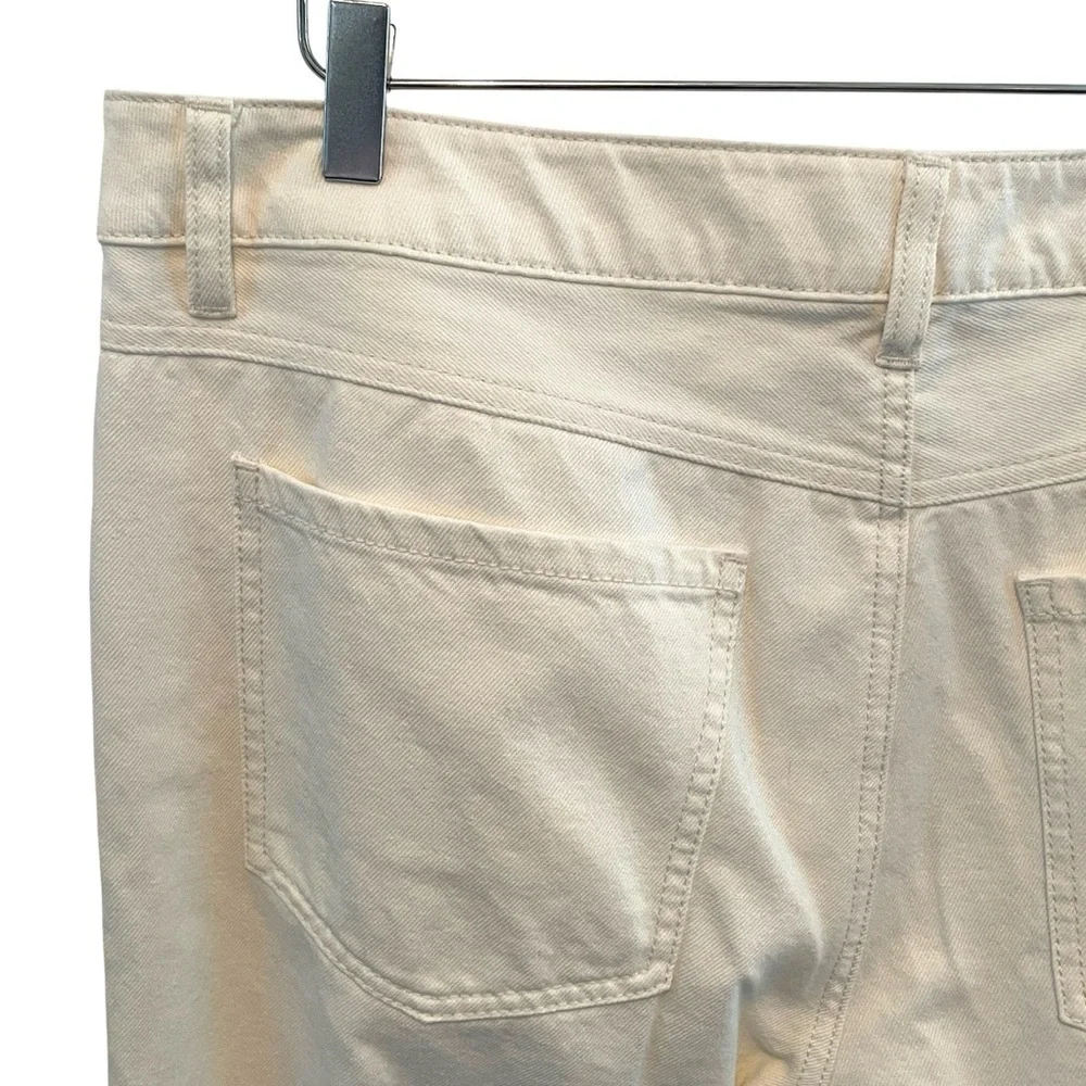 CAbi White Women's Boot Cut 100% Boyfriend Jeans Size 12